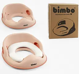 Накладка на унітаз дитяча BM-07815 "Bimbo", 31х34х11 см, знімне м’яке сидіння, рожевав коробці - мініатюра 2