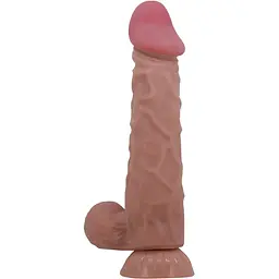Фалоімітатор Baile Sliding Skin Bendable 9.4'' 24 см коричневий