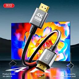 Кабель XO HDMI-HDMI V 2.0 5 м (GB017B-HDMI.tranish) - мініатюра 5