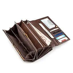 Гаманець жіночий ST Leather 18431 (S9001A) лакована шкіра коричневий - мініатюра 10