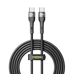 Кабель для заряджання та обміну даними USB Yoki YK-EX11 EXTRA Series Type-C to Type-C 60W 3A/20V 2 m Black