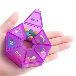 Таблетниця Semi 7Days Mini Pill Box, фіолетовий - мініатюра 2