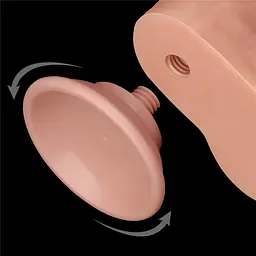 Фалоімітатор Sliding-Skin Dual Layer Dong 8.5'' 22 см тілесний - мініатюра 14
