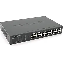 Комутатор Mercury S124D, 24 порти Ethernet 10/100 Мбіт / сек, BOX Q6