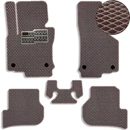 Килимки в салон EVA для Volkswagen Golf VI 2008-2012 з підп'ятником Коричневі 5 шт
