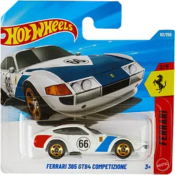 Базова машинка Hot Wheels Ferrari, Ferrari 365 GTB4 Competizione біла (5785) JJJ30-N521