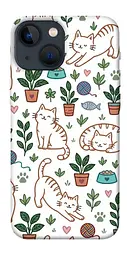 TPU чохол Demsky Cats pattern для Apple iPhone 13 mini (5.4")