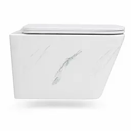 Підвісний безободковий унітаз VBI Caprera Tornado 52x36 см marble nature VBI-020304 - мініатюра 5
