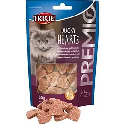 Ласощі для котів Trixie Premio Ducky Hearts Сердечка з качкою та рибою 50 г - мініатюра 3
