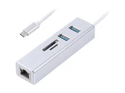 Мультипортовий адаптер Maxxter NECH-2P-SD-01