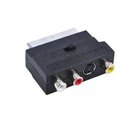 Конвертер відеосигналу SCART (тато) — 3 RCA (мама) + Svideo з перемикачем
