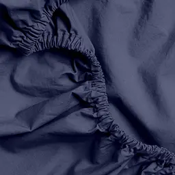 Простирадло на резинці Cosas з вареної бавовни 100х200 Nightfall 100х200х20 см (87WashedCottonDarkBlue_100x200x20) - мініатюра 3