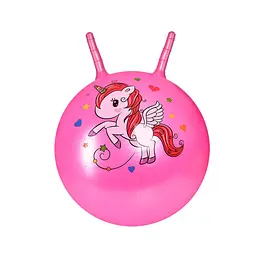 Детский мяч EasyFit для фитнеса MS 3397(Pink) с рожками 55 см, 400 г