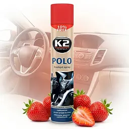 Поліроль торпеди спрей K2 Polo Strawberry (Полуниця) 750 мл (K20137)
