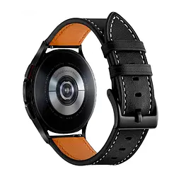 Ремінець для Samsung Galaxy Watch 5 - чорний Watchbands Standart ширина кріплення 20мм розмір L шкіряний (WB0029STANDART2BLACK5) - мініатюра 2