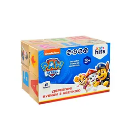 Дитячий набір дерев'яних кубіків "Paw Patrol" KH20/046 розмір 4 см - мініатюра 4