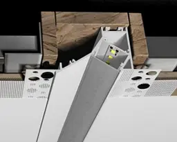 LED профіль врізний під шпаклівку з розсіювачем PC, 3м KLOODI KLP9534 3 WH - мініатюра 2