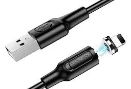 Кабель Borofone BX41 Amiable magnetic Lightning 2.4A 1 м чорний - мініатюра 1