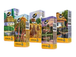 Хустинки паперові SILKEN 10шт носові Українське село 2шари (10арк/1пач -1блок/10пач) БЕЗ АРОМАТУ