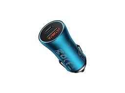 Автомобільний зарядний пристрій BASEUS Golden Contactor Max Dual Fast Charger U+C 60 W Blue (CGJM000103)