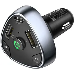 FM-модулятор трансмітер Hoco E51 з Bluetooth V5.0 чорний - мініатюра 2