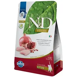 Беззерновий сухий корм для кошенят Farmina N&D Prime Grain Free Chicken & Pomegranate Kitten із куркою та гранатом 300 г