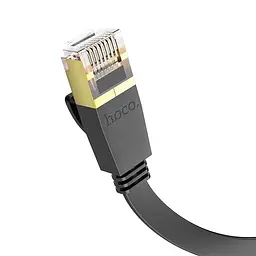 Патч-корд Hoco US07 General pure copper flat network cable (L-1M) чорний - мініатюра 3