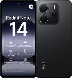 Смартфон Xiaomi Redmi Note 14 6/128GB Midnight Black (with charger)