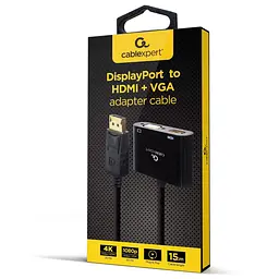 Перехідник Cablexpert DisplayPort на HDMI/VGA A-DPM-HDMIFVGAF-01 (A-DPM-HDMIFVGAF-01) - мініатюра 3