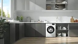 TCL Пральна машина фронтальна, 6кг, 1000, B, 45см, дисплей, пара, інвертор, білий - мініатюра 2
