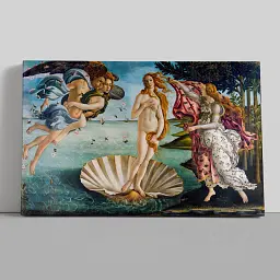 Інтер'єрна картина Народження Венери, Сандро Боттічеллі, Sandro Botticelli, Birth of Venus, інтер'єрний декор, 60×96 см (id3422)