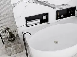 Вбудована полиця Rea 30x45 black matt з обідком REA-05604, Чорний матовий - мініатюра 4