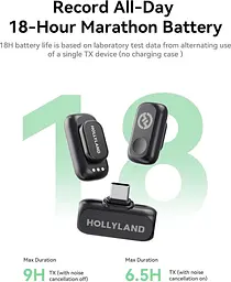 Петличний мікрофон Hollyland LARK A1 Mini Duo 2TX 1RX - мініатюра 2