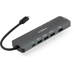 Концентратор Vinga USB-C 3.1 to HDMI+RJ45_1Gbps+3xUSB3.0+SD/TF+PD100W (VHYC8) - мініатюра 2