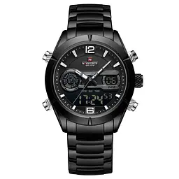 Наручний годинник чоловічий NaviForce Aviator Чорний (3531)