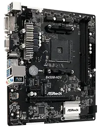 Материнська плата AsRock B450M-HDV (B450M-HDV) (Socket AM4, AMD B450, Micro-ATX) Б/в - мініатюра 3