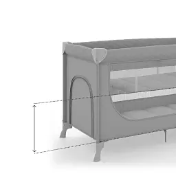 Ліжко-манеж Kinderkraft Leody Up Grey (KCLEODUPGRY0000) - мініатюра 6