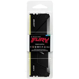 Модуль пам'яті для комп'ютера DDR4 32GB 3600 MHz Fury Beast RGB Kingston Fury (ex.HyperX) (KF436C18BB2A/32) - мініатюра 11