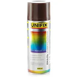 Фарба аерозольна UNIFIX 400мл коричневий шоколадний акрилова універсальна Коричневий шоколадний RAL 8017