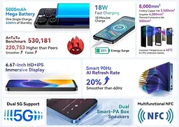 Смартфон Blackview Shark 9 8/256GB Feather Black - мініатюра 9