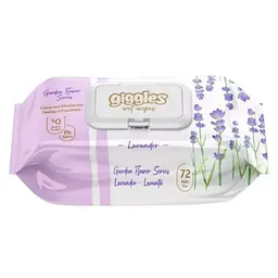 Вологі серветки Giggles Lavander з клапоном 72 шт. - мініатюра 2
