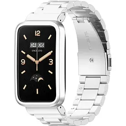Ремінець-бампер DK для Xiaomi Mi Band 7 Pro Fitlink Steel Watch Band (silver) - мініатюра 3
