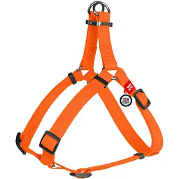 Шлея для собак WAUDOG Waterproof з QR-паспортом М Ш 20 мм Д 50-80 см помаранчева (27654)
