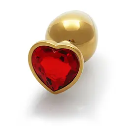 Металева анальна пробка з кристалом Ouch! Heart Gem - розмір M - мініатюра 5