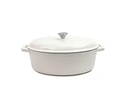 Каструля чавунна овальна Tierra кремова 36x26,5см, 7.5л 830614 NOIS