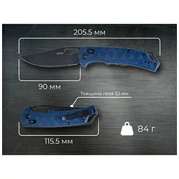 Ніж SRM Retriever 9201, Blue FRN, Black Stonewash (9201-PL) - мініатюра 6