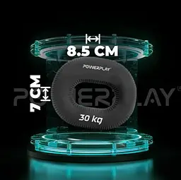 Еспандер кистьовий силіконовий PowerPlay PP-4336 Hand Grip Hard 30 кг Чорний (PP_4336_Black_30kg) - мініатюра 6