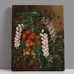 Інтер'єрна картина Натюрморт з орхідеями, Отто Дидрик Оттесен, Still Life, репродукція картини, натюрморт, 60×48 см (id7041)