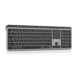 Клавіатура REAL-EL RK-737W Wireless/Bluetooth Black/Grey (EL123100060) - мініатюра 6