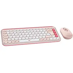 Комплект (клавіатура, миша) бездротовий Logitech Pop Icon Combo Rose (920-013142)